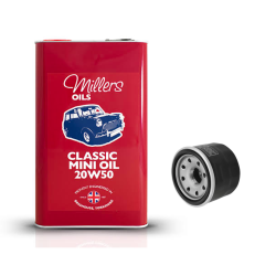 ACEITE ORIGINAL  MILLERS CLASSIC MINI 5 LITROS 20W50 MAS FILTRO ACEITE ATORNILLADO . SKU MILLERS-CMO